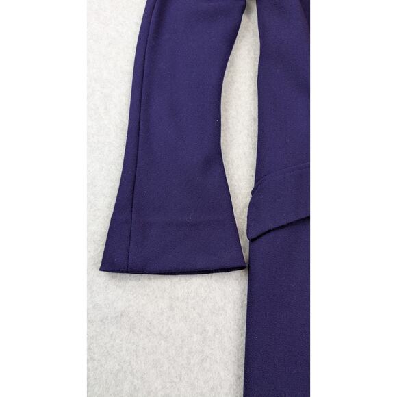 Jones New York Vintage Purple Dress 10 Worsted Wool Gold Buttons A-Line USA - Picture 11 of 16